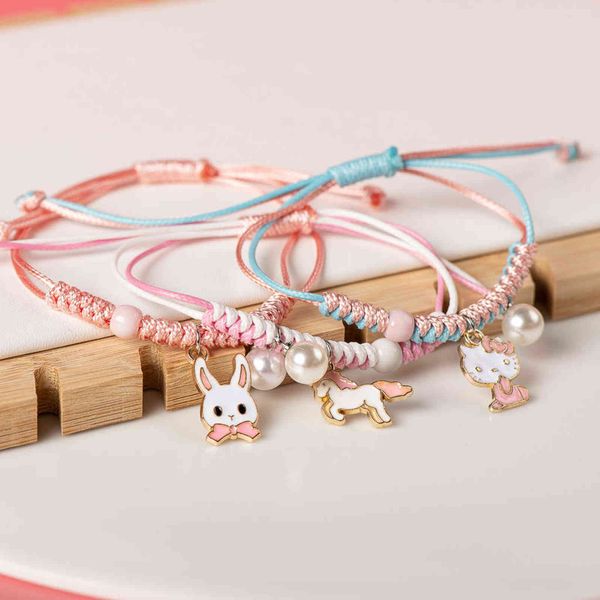 

cute metal drip glaze pendant bracelet hand-wowen gift bracelets bangles for women girl children wholesale #mz101, Golden;silver