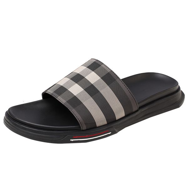 

slippers men's summer trend outdoor sandals antiskid flip flop rwb7, Black