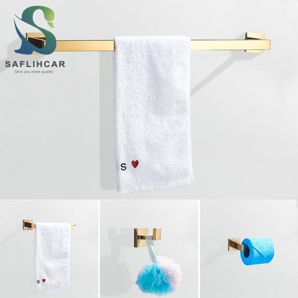 

towel racks saflihcar golden bathroom hardware four-piece set contemporary fashion rack paper accessories