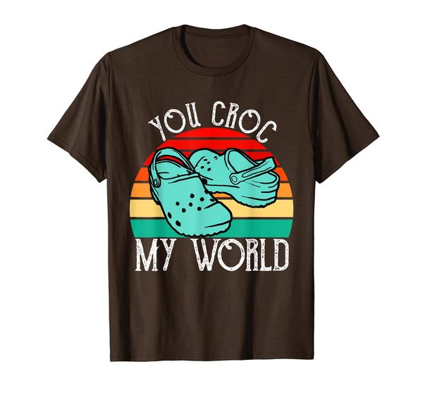 

you croc my world great vnitage style t-shirt, White;black