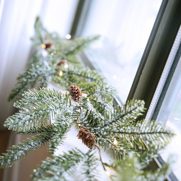 

christmas decorations pine cones garland wreath 2m 20 led fairy string lights battery operated indoor outdoor decor for home bedroom garden