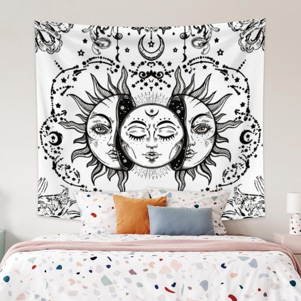 

tapestries laeacco fashion tapestry india mandala bohemia style sun goddess printing wall hangings modern home living room decor polyester
