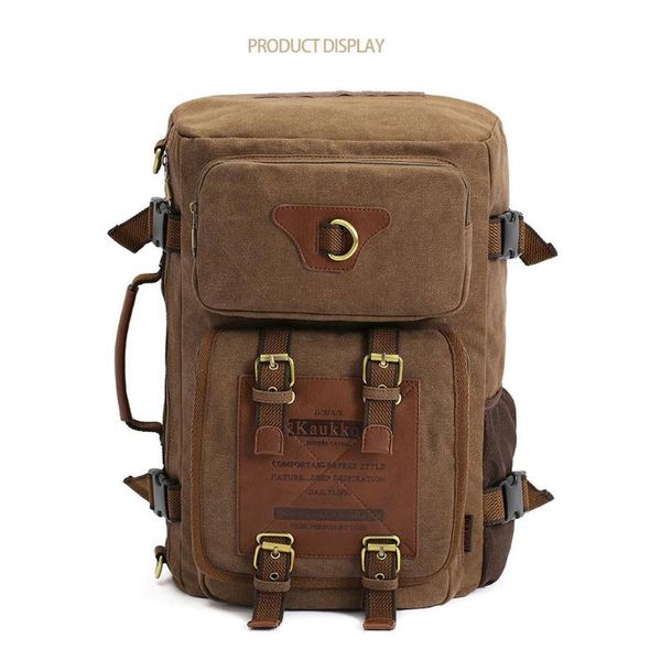 

backpack men canvas travel large capacity camping casual lapwomen outdoor hiking bag