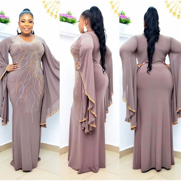 

elasticity arrivals african dashiki flowers pattern dress 2021 long sleeve casual dresses for women africa clothing ethnic, Red