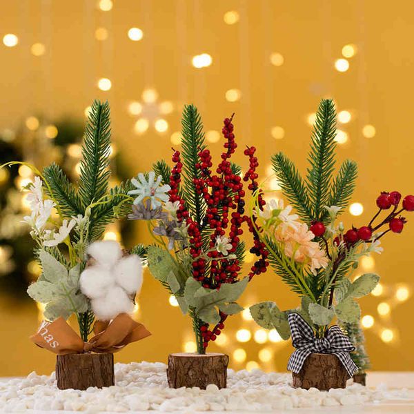 

christmas mini tree desksmall red fruit window decoration gifts decorations