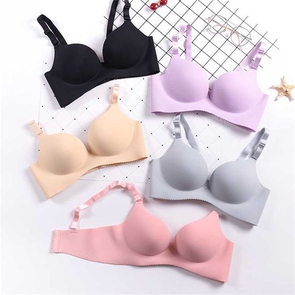 Roupa interior feminina empurrar sutiã sexy lingerie sem costura sutiãs bralette profundo u copo 38c meninas moda íntima roupa 211110