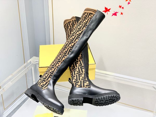

2022 leather boots ladies short ankle cowskin boot autumn winter chunky heel martin booties fashion camfortable shoes with box size 35-40 -h, Black