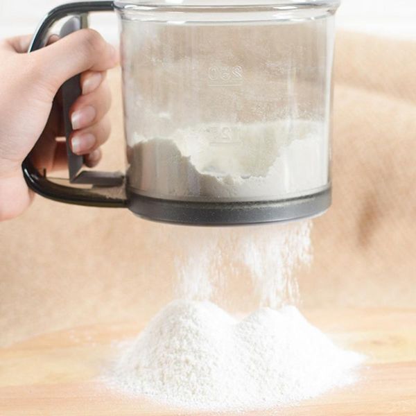 

handheld cup flour sifter mesh home semi automatic portable baking & pastry tools