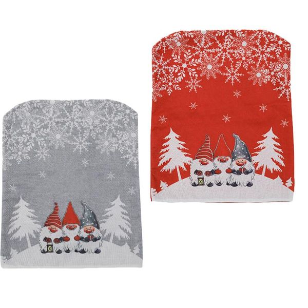 

2pcs cartoon chair covers christmas decorative seat slipcovers holiday decor
