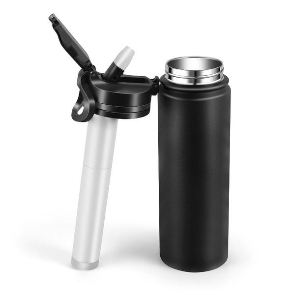 

water bottle 650ml / 1000ml vacuum filter filtration purifier kettle jug with for outdoor sports camping hiking