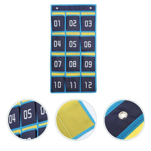 

storage bags classroom organizer pocket chart cell phone holder wall door hanging bag