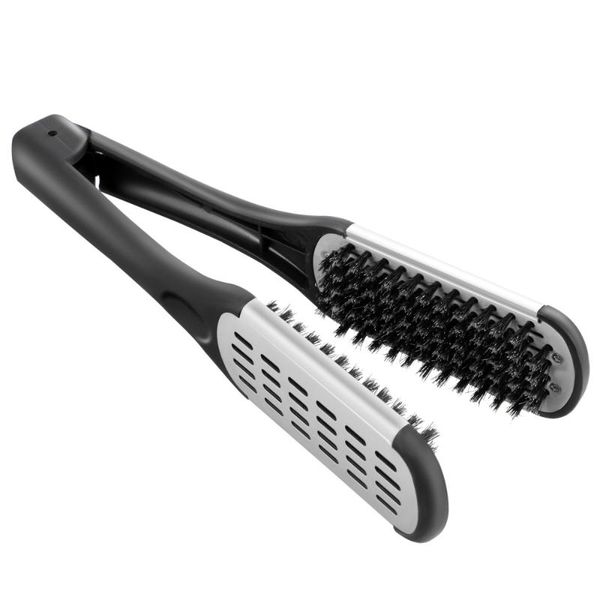

hair brushes 1pc ceramic high temperature resistant comb straightener brush, Silver
