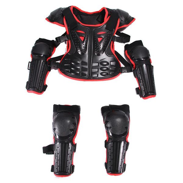 Armatura per motociclista per altezza 0,85-1,7 M Protezione per il corpo del bambino Gilet per bambini Motocross ATV Dirt Bike Petto per colonna vertebrale Ginocchio Gomito