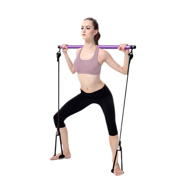 

2pc portable yoga pull rope belt elastic fitness exercise tube band home workouts strength training resistance bands belts