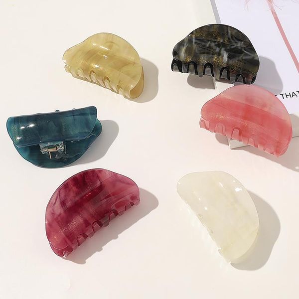

vintage claw clip hair clips for women elegant marble textured sequins crab girls hairclip accessories1