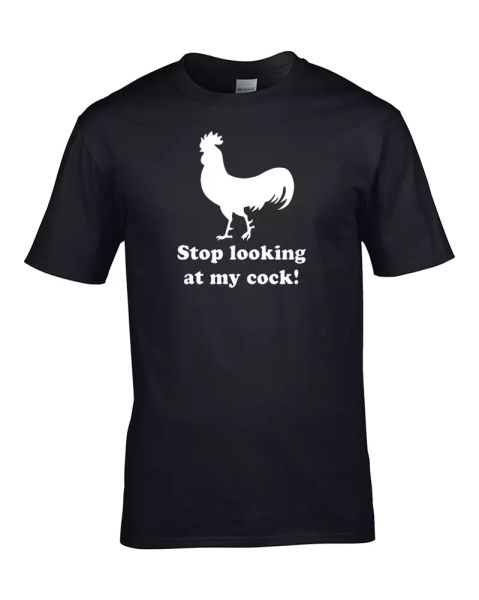 

slooking at my cock- chicken lovin' funny, silly humorous mens t-shirt, White;black