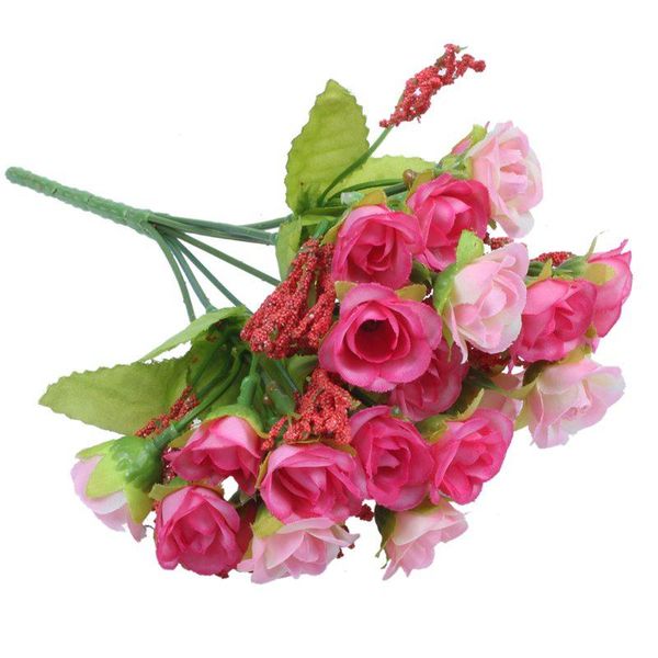

decorative flowers & wreaths 21pcs artificial rose flower bouquet heads