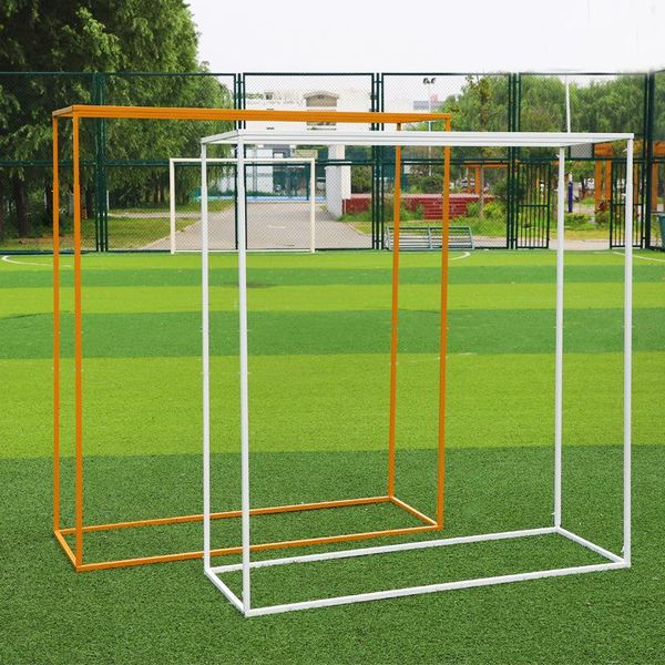 

party decoration wedding wrought iron geometric square frame welcome area scene stage background layout