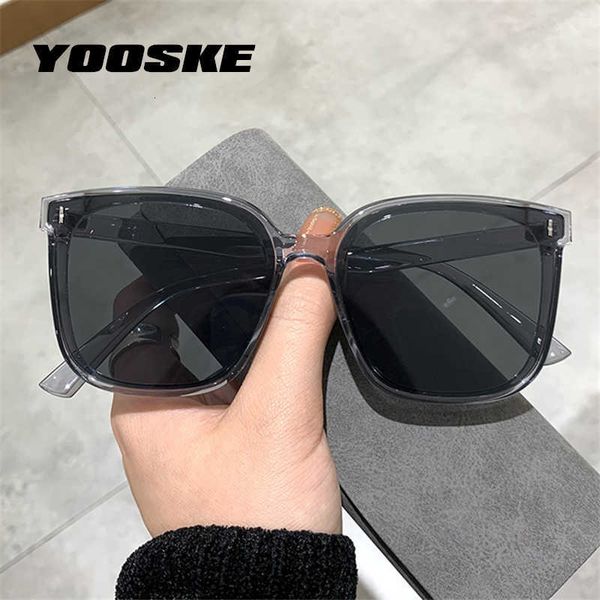 

luxury designer sunglasses yooske classic vintage square women oversized sunglass woman men retro black sun glasses shades goggle, White;black