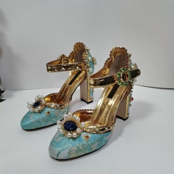 

sandals women crystal zapatillas mujer retro chaussure femme party shoes for 2021 ankle strap ins buty damskie, Black