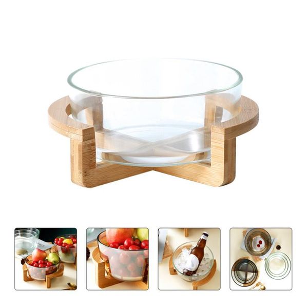 

bowls 1 set glass salad bowl mixing container household tableware