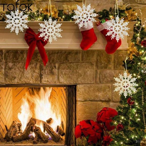 

christmas decorations tofok decoration snowflakes 10.5cm string tree gifts