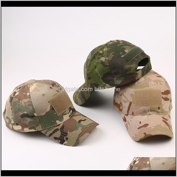 Ball Hüte Caps Hüte, Schals Handschuhe Mode Zubehör Drop Lieferung 2021 Camo Mesh Baseball Camouflage Knochen Sommer Männer Armee Kappe Trucker Sna