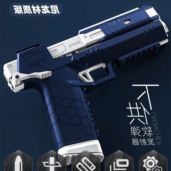 

2465gecko launcher rhinoceros toy simulation nylon alloy glock boy started to pull the soft bullet gun