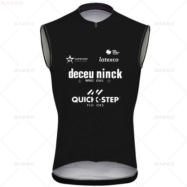 

racing sets 2021 quick step pro team cycling vest windproof breathable bicycle sleeveless mesh mtb, Black;blue