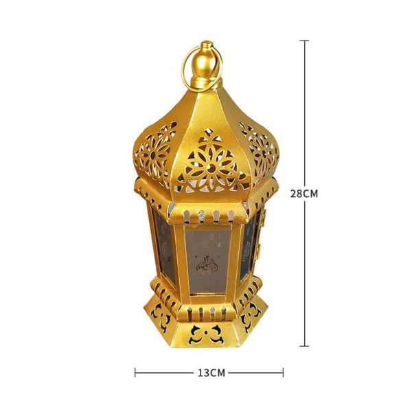 

sashes 13*28cm eid ramadan iron lantern decor wind lamp ornament eid-ul-fitr hollowed muslim islamic pendant gift home decoration