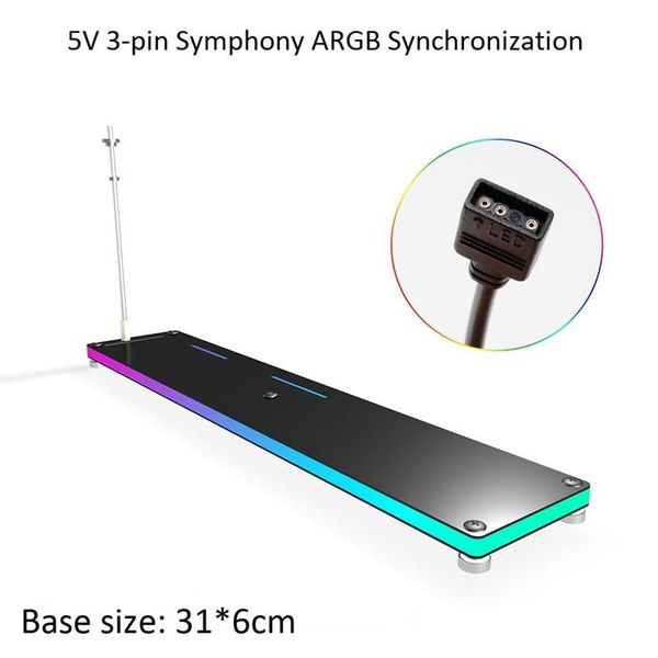 

metal image card stand video gpu bracket 5v argb 3pin sync led holder cell phone mounts & holders