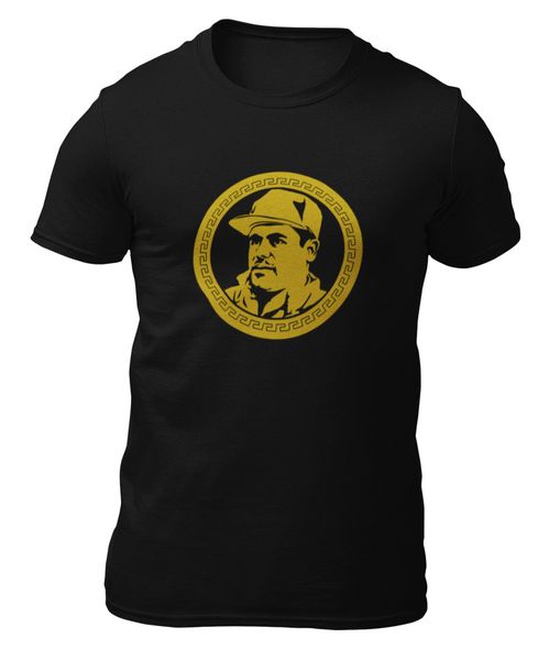 

T-shirt-Chapo Guzman narcos-t-shirt -, White;black