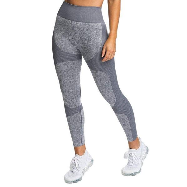 

yoga outfit leggings high waist stretchy black pants womans gym fitness seamless joggers sport wear