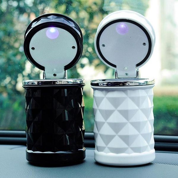 

car organizer 11.2cm .9cm led light smoking ashtray cup travel home vehicle ash holder universal styling interior accessories