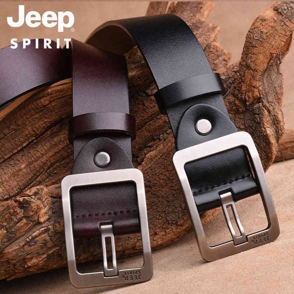

jeepspirit men's leather buckle belt om18cd996bt0356, Black;brown