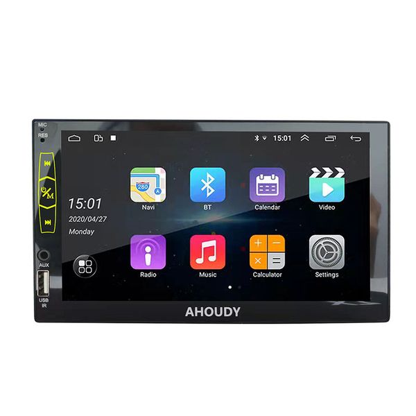 

double din car video stereo with carplay and android auto mirror link backup camera bluetooth 7inch touchscreen