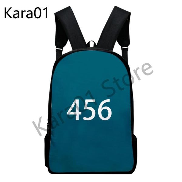 

backpack squid game merch cosplay 3d printing men women oxford school bag teen boys girls child travel