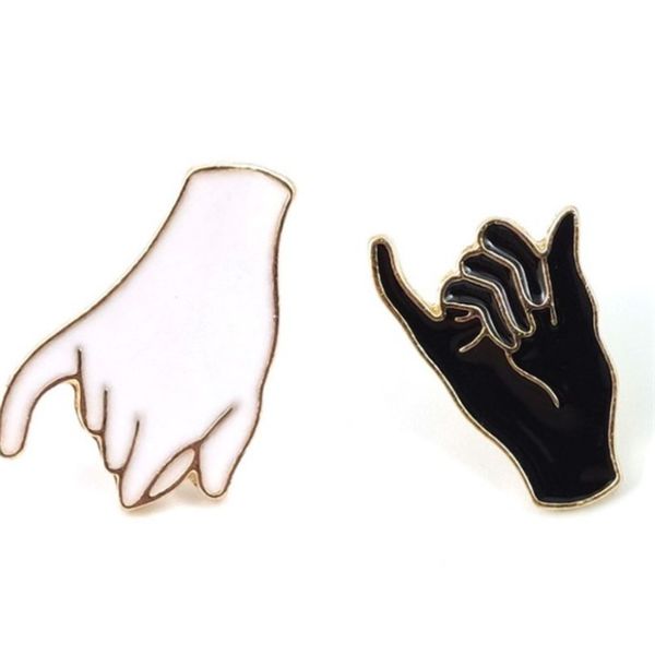 

palm brooch versatile backpack dripping oil fashion street clothing badge, Gray