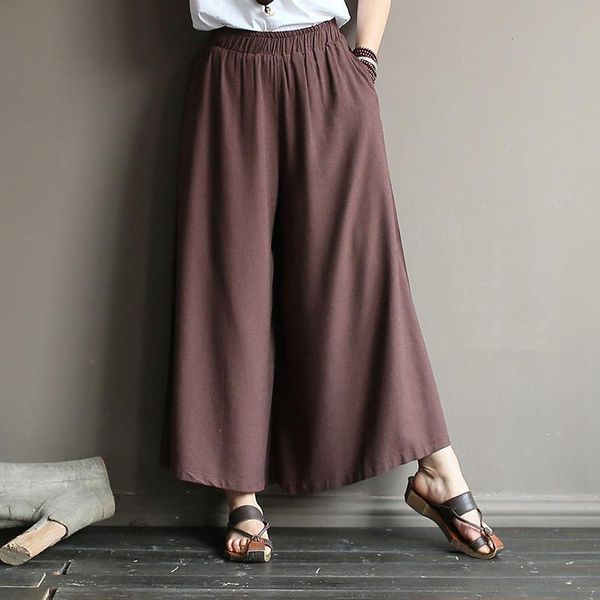

women's pants & capris loose and comfortable wide leg mid waist temperament long trousers, Black;white