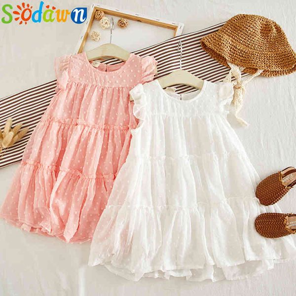 

girl's dresses sodawn summer toddler baby girl flying sleeve princess dress party birthday kids clothing for girls clothes c0228, Red;yellow