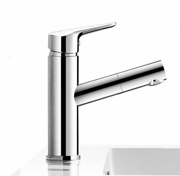 

pull-out faucet flexible single - hole sink mixer rotation and cold stretch kitchen faucets in the bathroom to wash tap