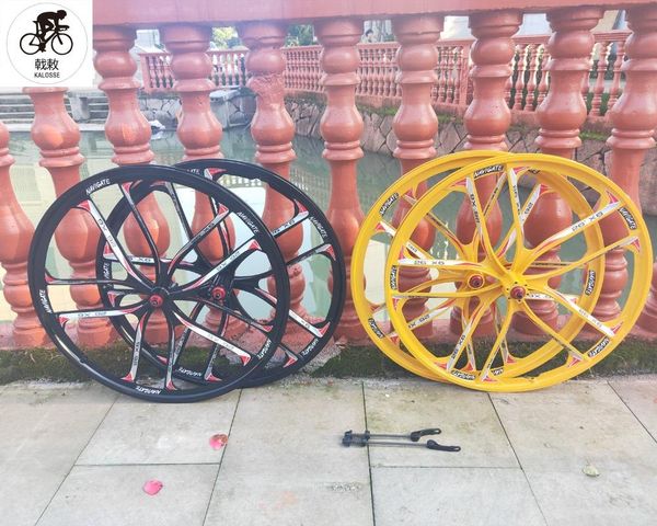 

bike wheels kalosse 100/135mm width 26inch mountain wheel 10/9/8 speed cassette bicycle alloy 26er