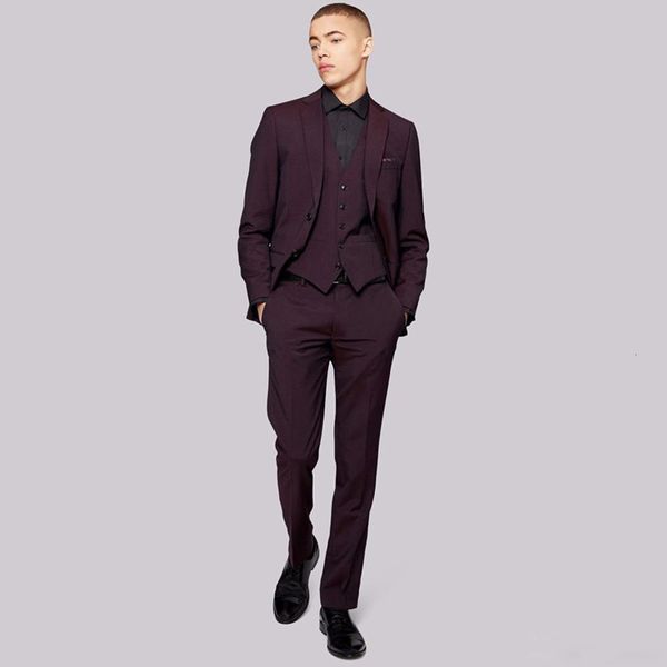 

men's suits & blazers custom made mens three pieces suit for wedding two button slim fit bridegroom(pants+jacket+vest) notched lap, White;black