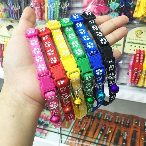 

dog collars & leashes collar for small pets cat printed with bell breakaway puppy cats pet supplies leash harneess mp0050