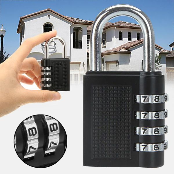 

80*43*14mm heavy duty 4 dial digit combination lock weatherproof protection security padlock outdoor gym safely code black party favor