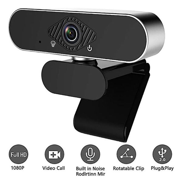 

360-degree rotatable web camera 1080p video conferencing tool autofocus business webcam webcams