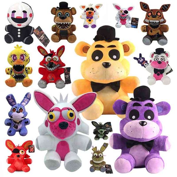 

18cm game fnaf five nights at freddy's sister's location red foxy lack of golden shadow freddy bear chica bonnie plucks pop toys