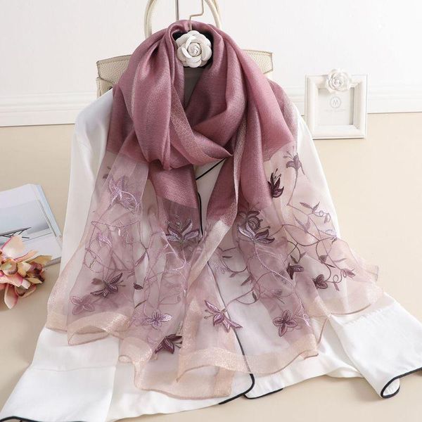 

scarves 2021 winter hijab silk wool embroidery women travel beach brand poncho shawl scarf bandana foulard femme pashmina, Blue;gray