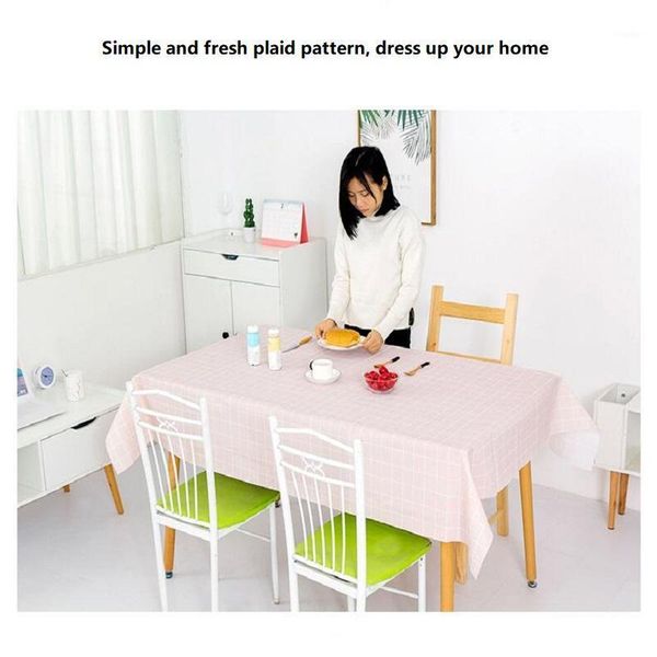 

nordic table cloth waterproof anti-scalding oil-proof disposable plastic tablecloth lattice coffee pvc