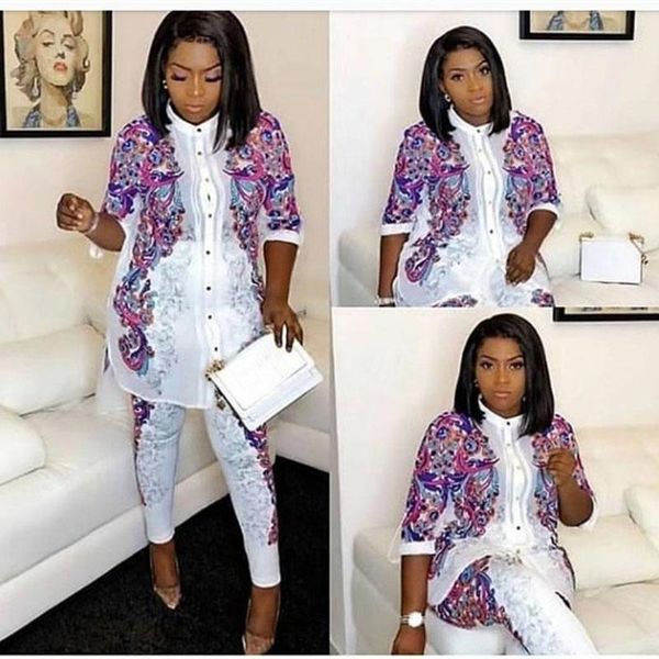 

ethnic clothing 2 two piece set women dashiki african clothes fashion print drilling africa and pants plus size suits for lady, Red